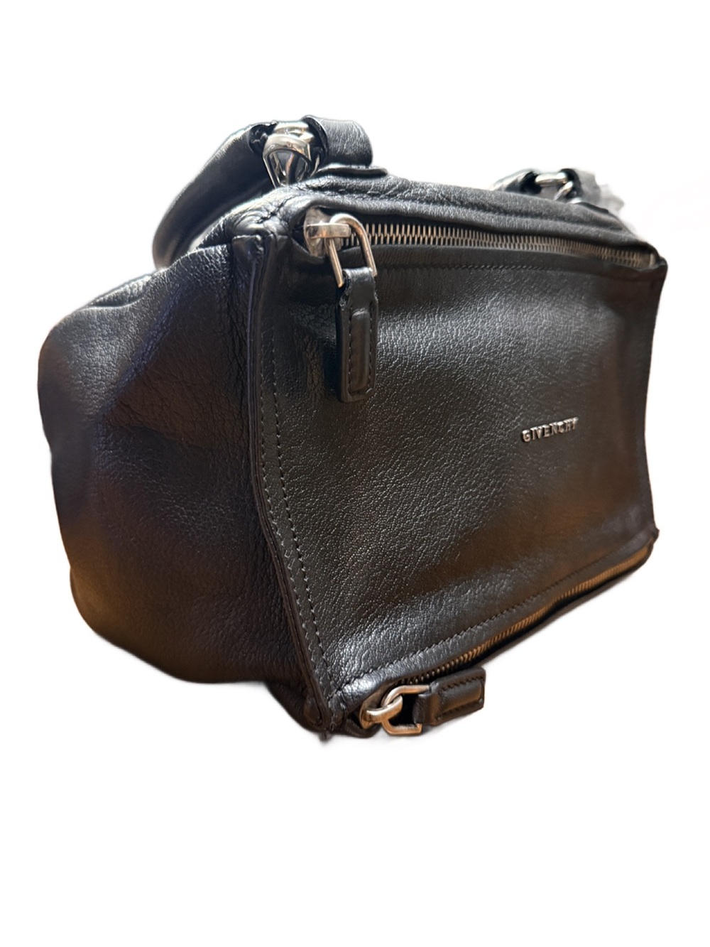 Givenchy Pandora Black Leather Goatskin Satchel with Silver Hardware - Picture 10 of 16
